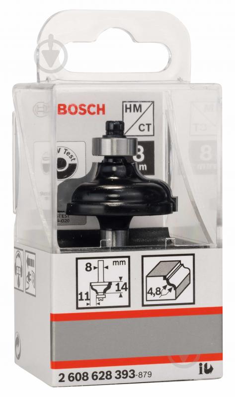 Фреза профильная Bosch A Std S8 / R4,8 / B11 / L14,3 2608628393 - фото 2
