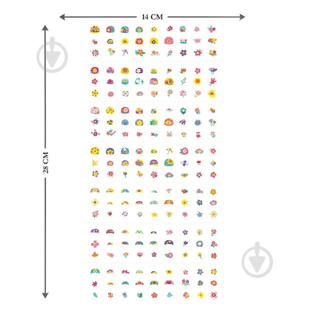 Набор для творчества Avenir тату и наклейки на ногти Цветы 260 наклейок NA218207 - фото 3
