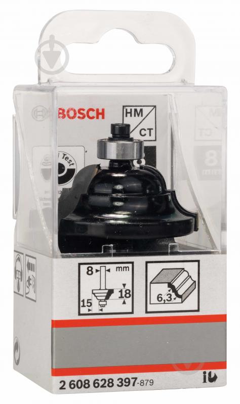 Фреза профільна Bosch D Std S8 / R6,3 / B15 / L18 2608628397 - фото 2