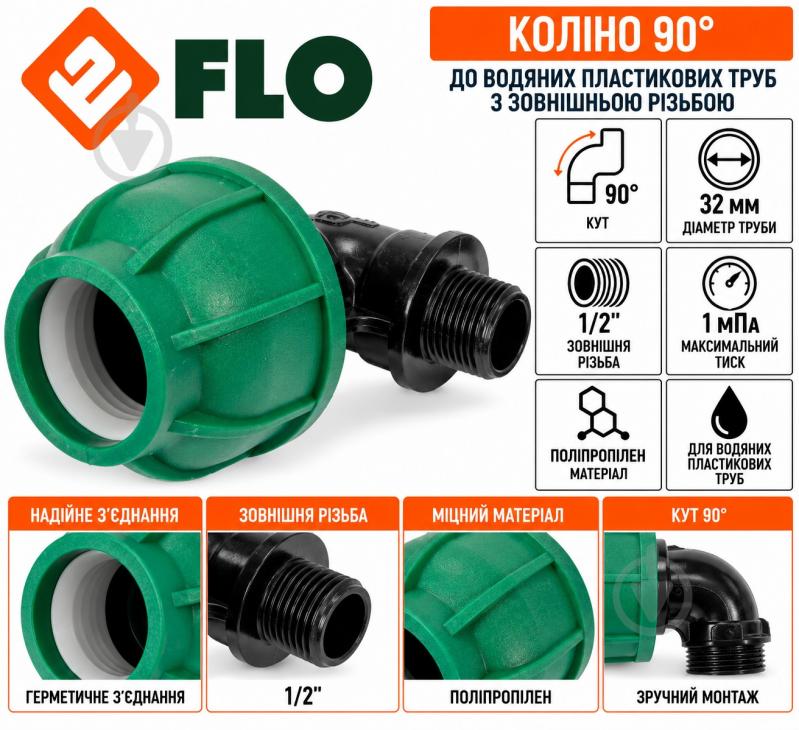 Колено Flo 90° 88914 - фото 3 Колено Flo 90° 88914 - фото 3