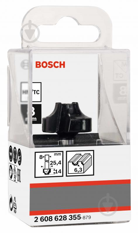 Фреза профильная Bosch E Std S8 / R6,3 / D25,4 / L14 2608628355 - фото 2 Фреза профильная Bosch E Std S8 / R6,3 / D25,4 / L14 2608628355 - фото 2
