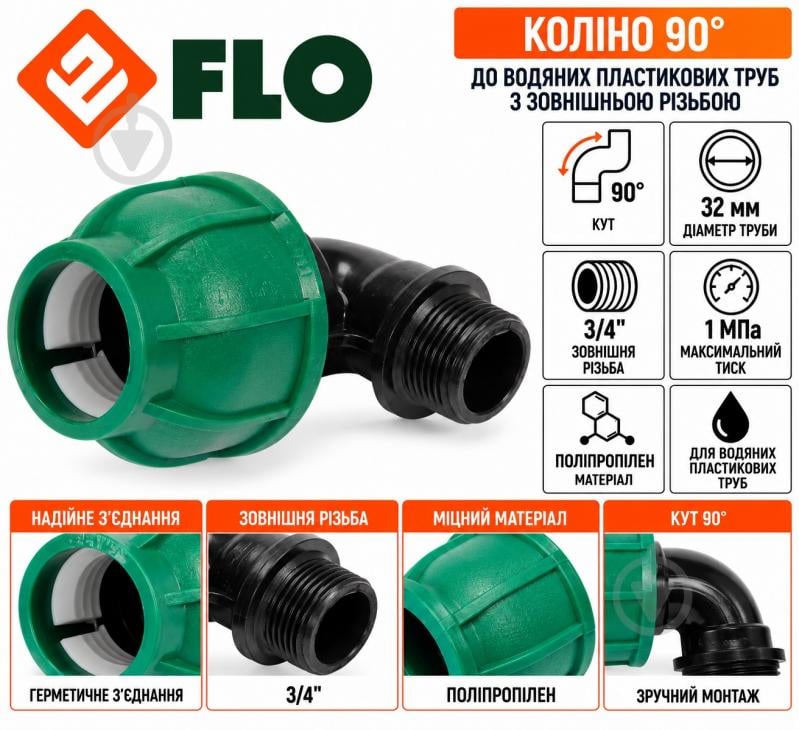 Колено Flo 90° 88915 - фото 3 Колено Flo 90° 88915 - фото 3