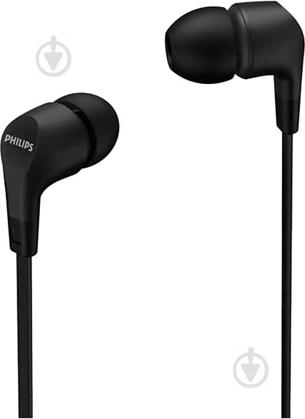 Навушники Philips TAE1105 IN-EAR Mic black (TAE1105BK/00) - фото 1