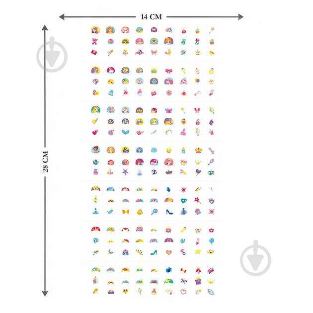 Набір для творчості Avenir тату та наліпки на нігті Принцеси 260 наліпок NA218206 - фото 3
