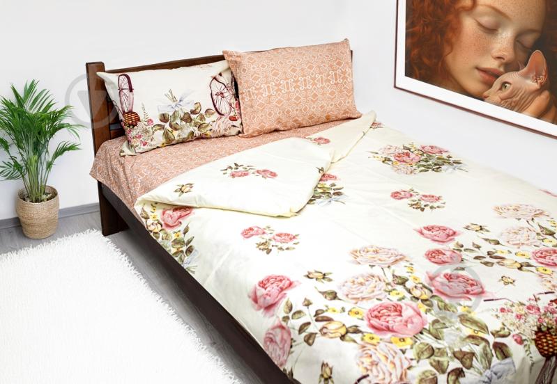 Комплект постільної білизни сімейний Bicycle ROSES/REVERCE персиковий Zastelli - фото 2