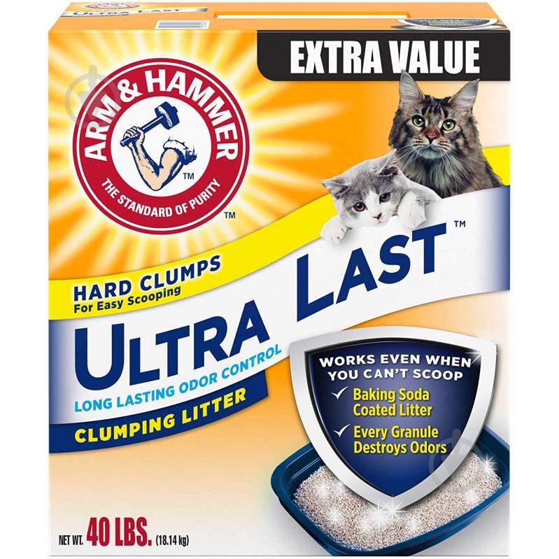 Наполнитель для кошачьего туалета Arm&Hammer Ultra Last ароматизированный 18,14 кг - фото 1