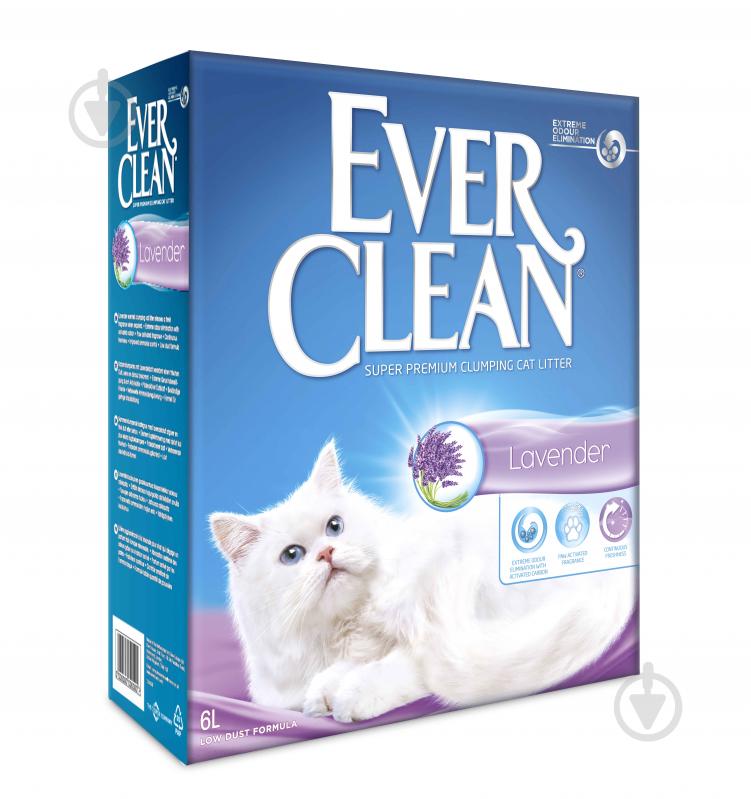 Наповнювач для котячого туалету Ever Clean Лаванда 6 л - фото 1 Наповнювач для котячого туалету Ever Clean Лаванда 6 л - фото 1