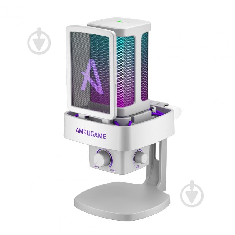 Мікрофон FIFINE Мікрофон конденсаторний Fifine Ampligame Q8PROW USB White (Q8PROW) - фото 3 Мікрофон FIFINE Мікрофон конденсаторний Fifine Ampligame Q8PROW USB White (Q8PROW) - фото 3