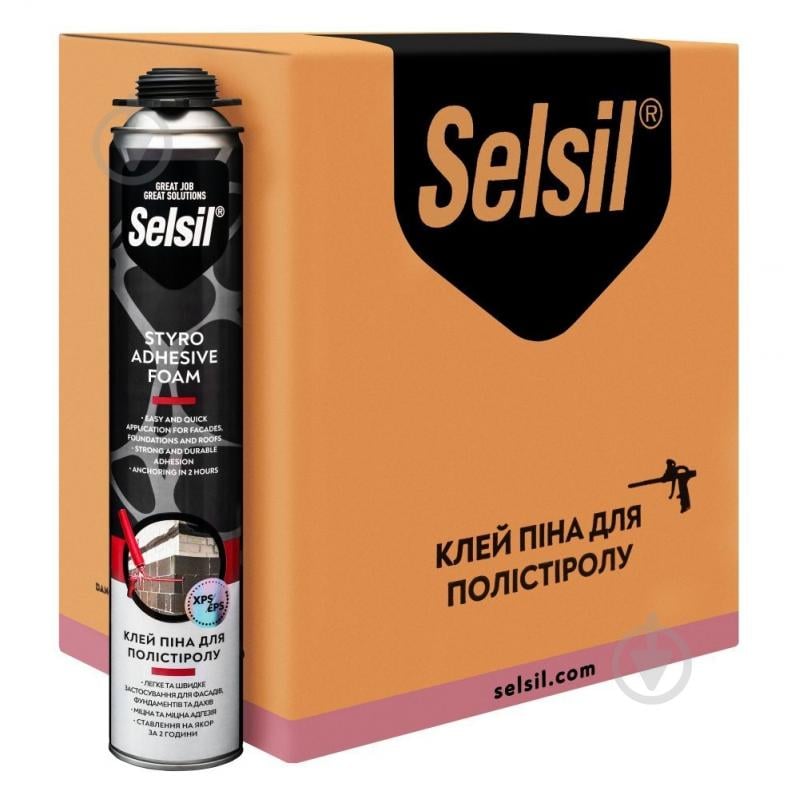 Пена-клей Selsil профессиональная 750 мл - фото 3 Пена-клей Selsil профессиональная 750 мл - фото 3