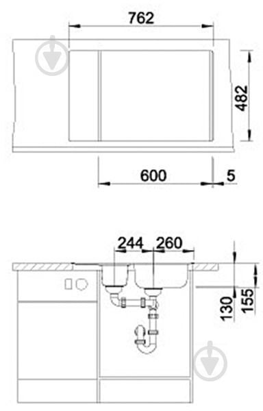 Мийка для кухні Blanco 515117 Livit 6S Compact - фото 3