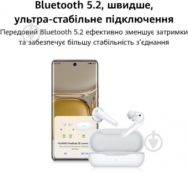 Наушники беспроводные Huawei FreeBuds SE white (55034952) - фото 16