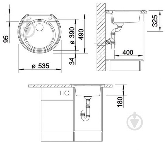 Мойка для кухни Blanco 515673 Rondoval 45 - фото 3