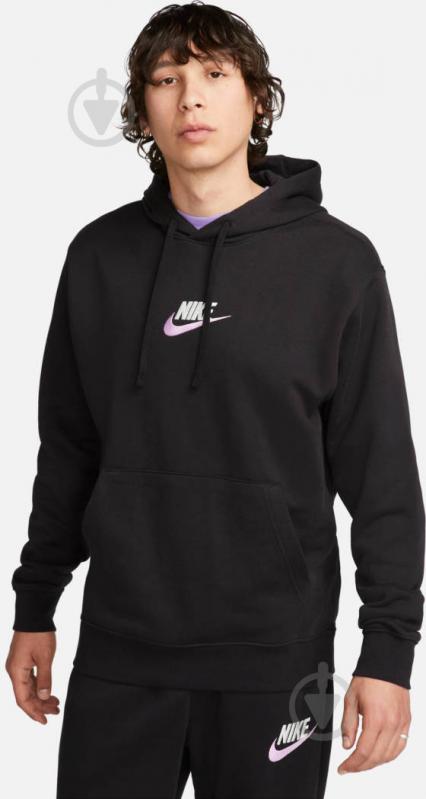 Джемпер Nike M NK CLUB+ FT PO HOODIE LBR FB7788-010 р.XL чорний - фото 1