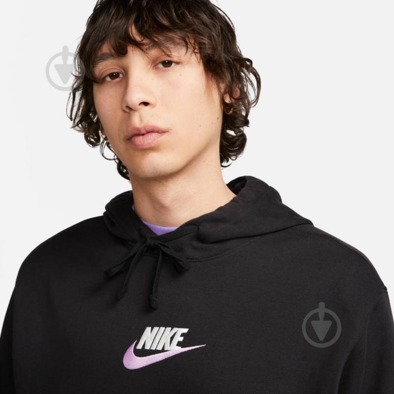 Джемпер Nike M NK CLUB+ FT PO HOODIE LBR FB7788-010 р.XL чорний - фото 3