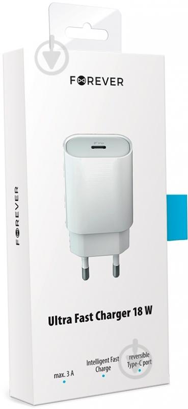 Зарядное устройство Forever 1X TYPE-C PD (18W) белый - фото 2