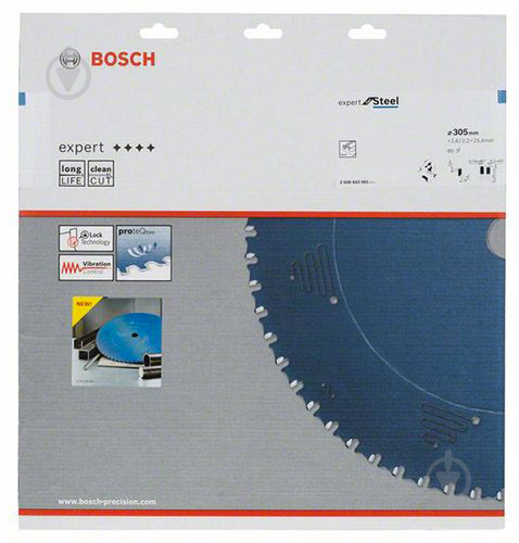 Пиляльний диск Bosch Expert for Steel 305x25,4x2,2 Z80 2608643061 - фото 2