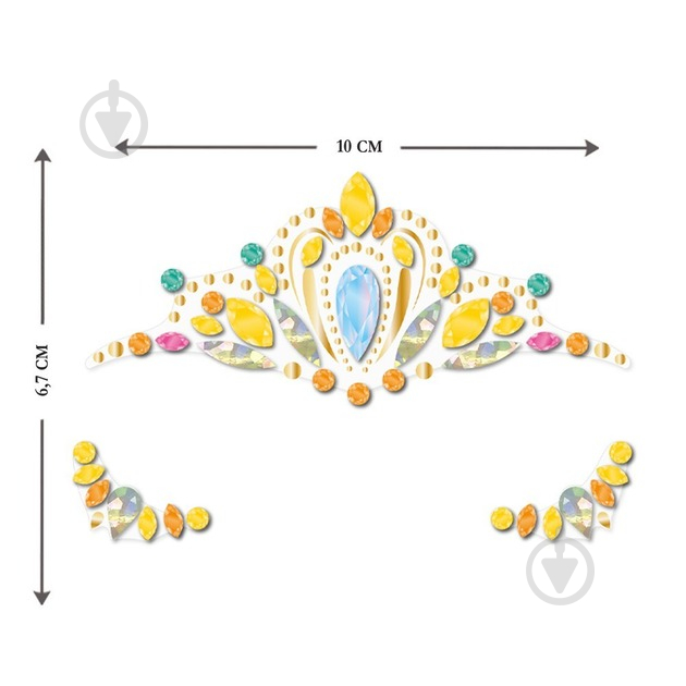 Набор наклеек Avenir на лицо бриллиантовые стразы Корона TS228227 - фото 3