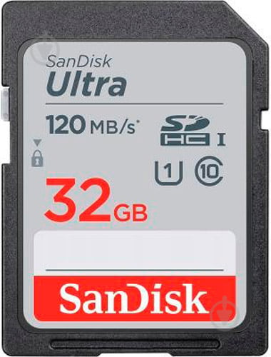 Карта памяти SanDisk SDHC 32 ГБ Class 10 (SDSDUN4-032G-GN6IN) - фото 1