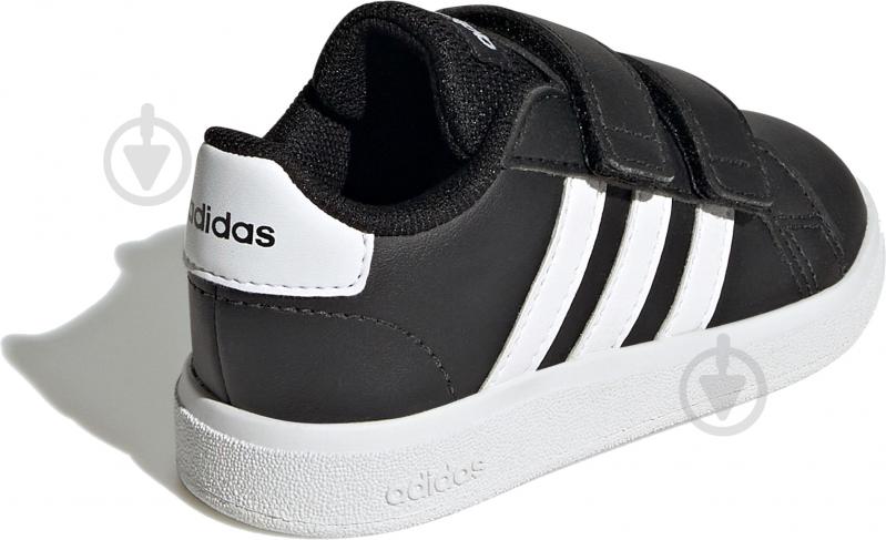 Кроссовки детские демисезонные Adidas GRAND COURT 2.0 CF I GW6523 р.26 черные с белым - фото 4