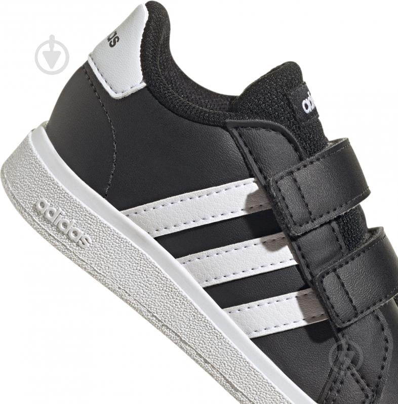 Кросівки дитячі демісезонні Adidas GRAND COURT 2.0 CF I GW6523 р.26 чорні із білим - фото 6