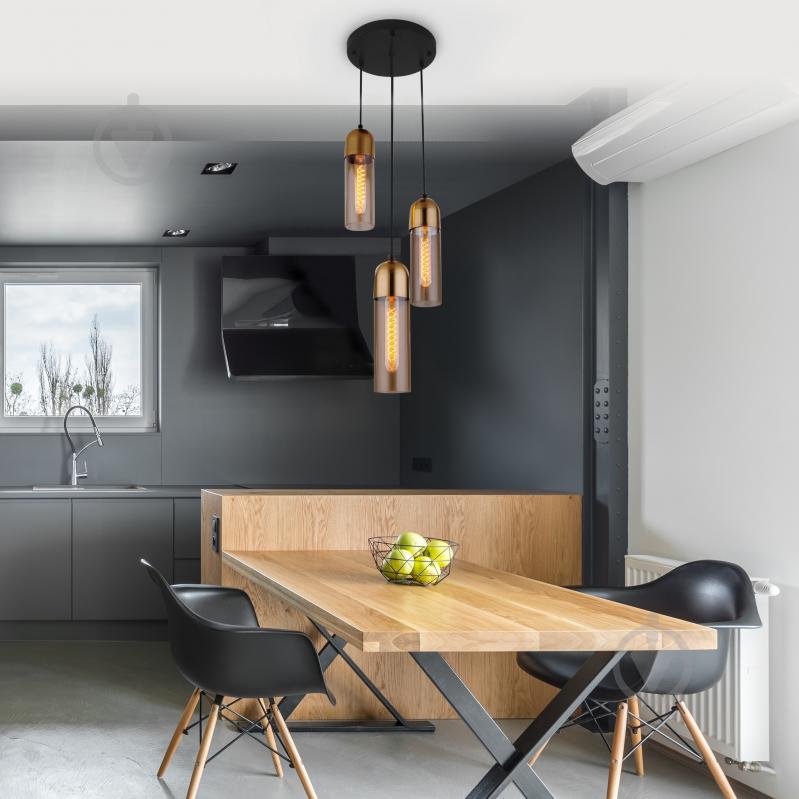 ВІТРИНА! Підвіс Strotskis Airon 3x40 Вт E27 бурштиновий 50180/3 (бурштиновий) - фото 5