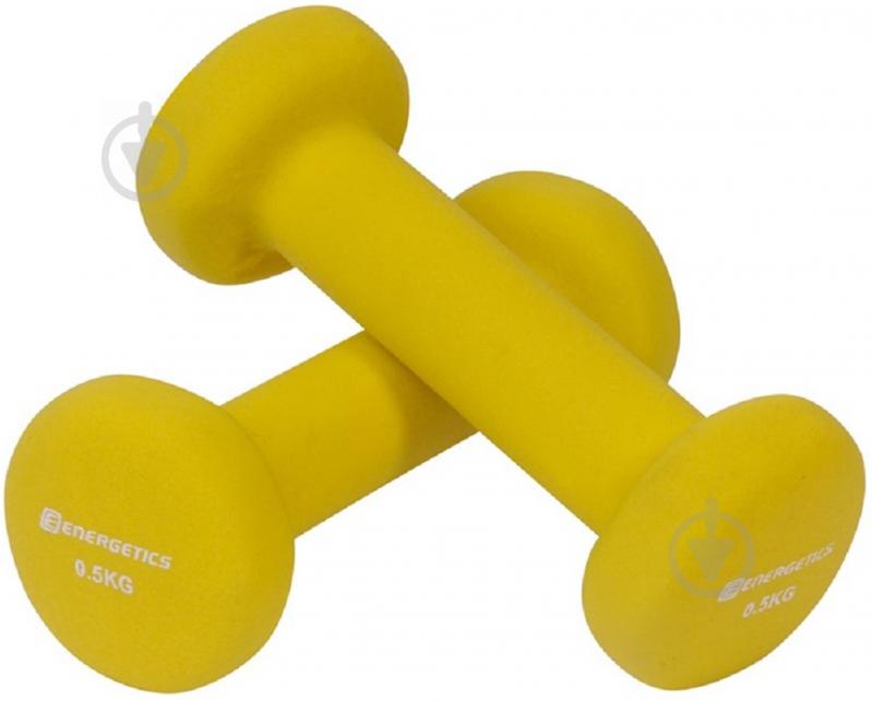 Гантелі Energetics Neoprene Dumb Pairs 106225-0,5 Neoprene Dumbbells 2x0,5 кг жовтий - фото 1