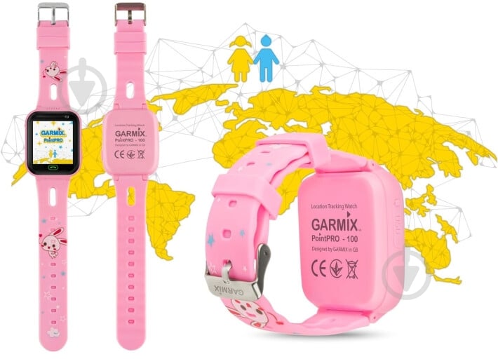 Смарт-годинник дитячий GARMIX PointPRO-100 WIFI pink (1002332) - фото 2