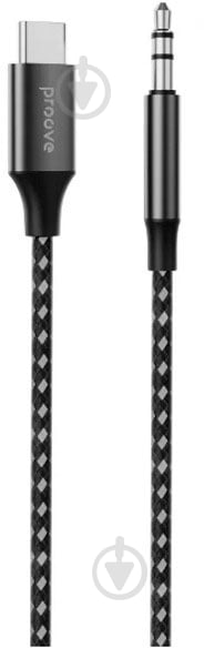 Кабель Proove SoundMesh Type-C - 3.5mm 1 м серый (ACSM00002801) - фото 1