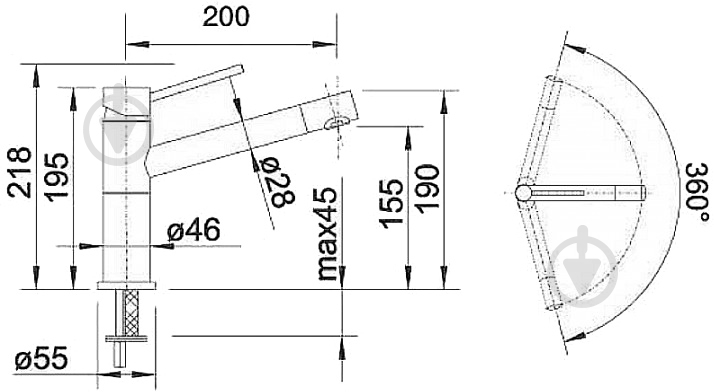 Смеситель для кухни Blanco Alta Compact 515323 - фото 2