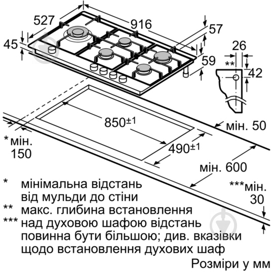 Варочная поверхность газовая Bosch PRS 926B70E - фото 4