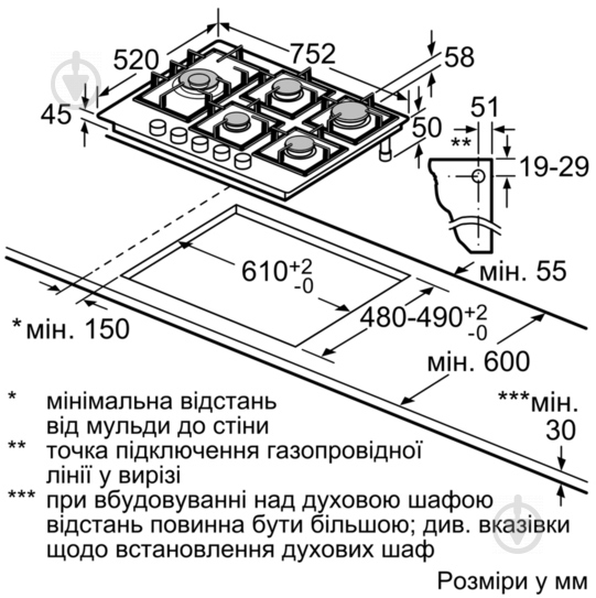 Варочная поверхность газовая Bosch PPS 816M91E - фото 4