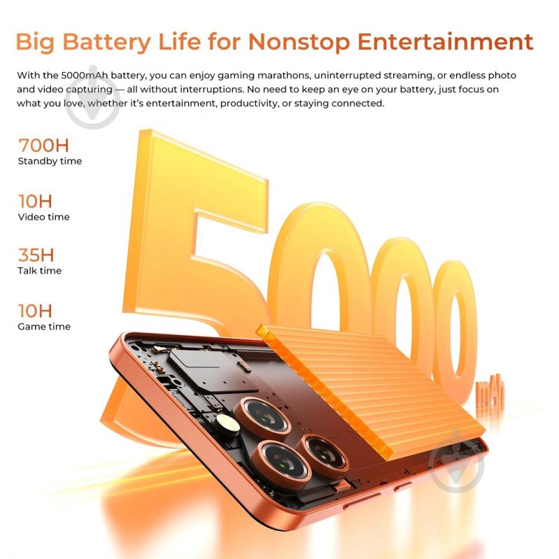 Смартфон Oukitel C17 4/64GB orange (C17_4_64_OR) - фото 4 Смартфон Oukitel C17 4/64GB orange (C17_4_64_OR) - фото 4