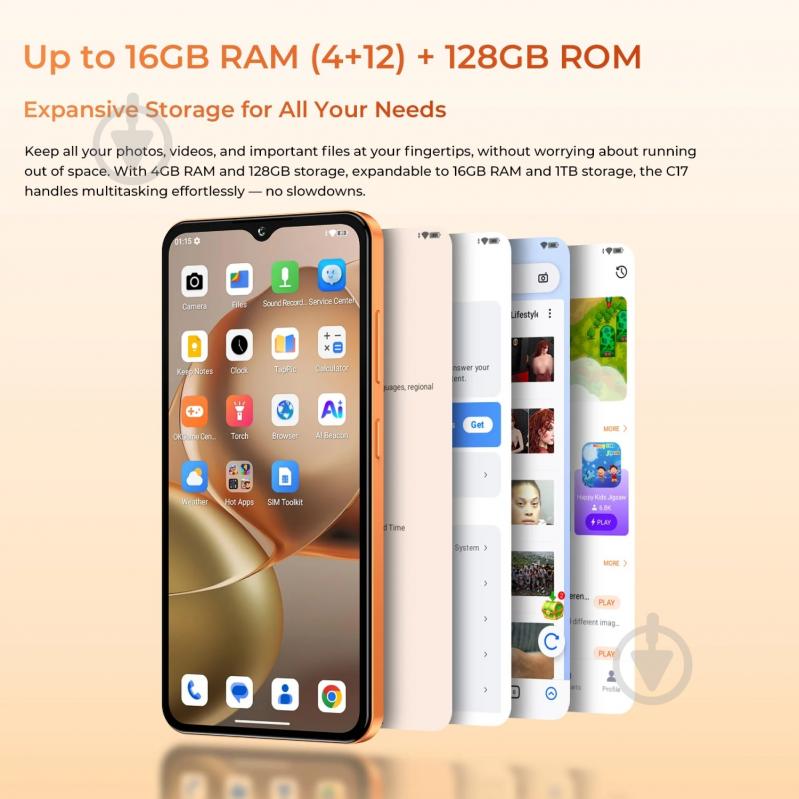 Смартфон Oukitel C17 4/64GB orange (C17_4_64_OR) - фото 6 Смартфон Oukitel C17 4/64GB orange (C17_4_64_OR) - фото 6