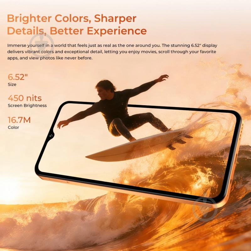 Смартфон Oukitel C17 4/64GB orange (C17_4_64_OR) - фото 7 Смартфон Oukitel C17 4/64GB orange (C17_4_64_OR) - фото 7