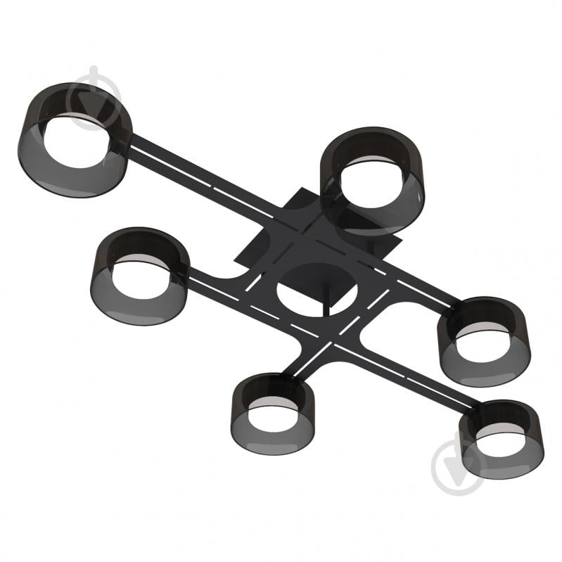 Люстра потолочная Hopfen SAGA-GX-6-CL BK 6xGX53 черный - фото 1