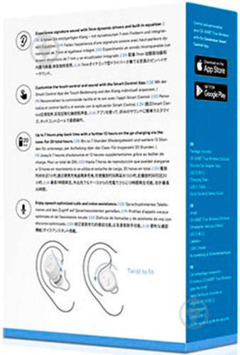 Наушники Sennheiser CX 400BT True Wireless Mic white (508901) - фото 7