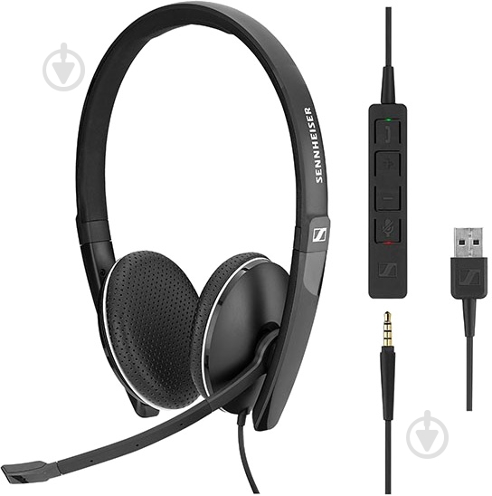 Гарнитура Sennheiser SC 165 USB black (508317) - фото 1