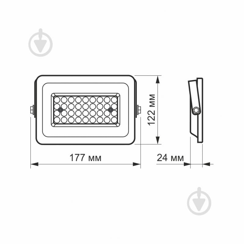 Прожектор светодиодный Videx LED F2e 30 Вт IP65 белый 26330 - фото 3