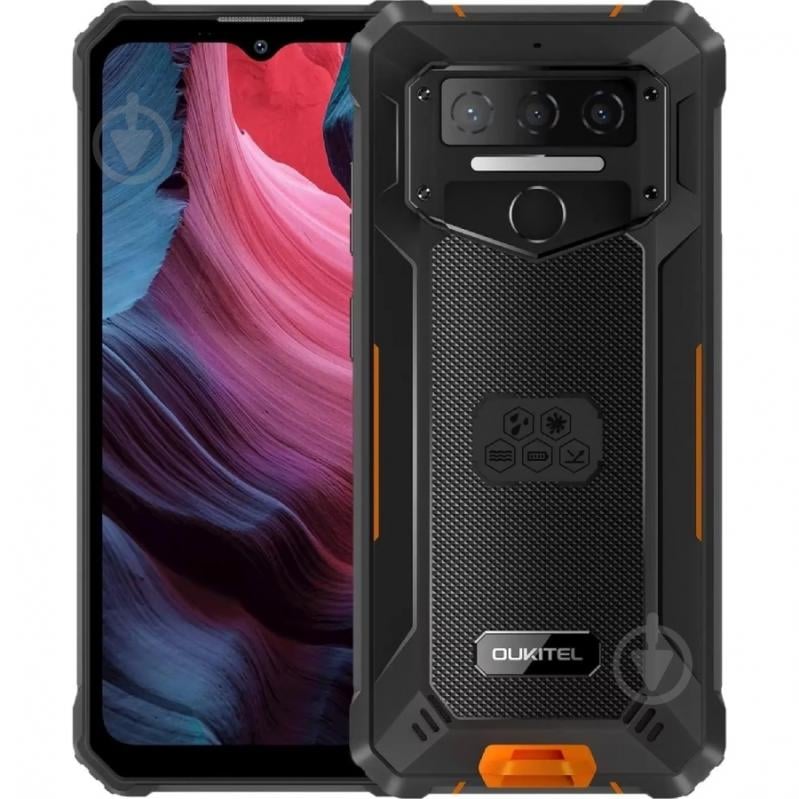Смартфон Oukitel WP23 Plus 4/128GB black/orange (WP23_Plus_4_128_OR) - фото 1