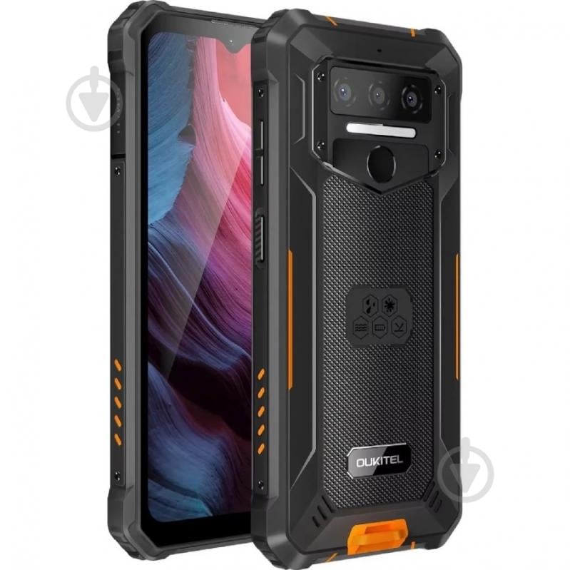 Смартфон Oukitel WP23 Plus 4/128GB black/orange (WP23_Plus_4_128_OR) - фото 6