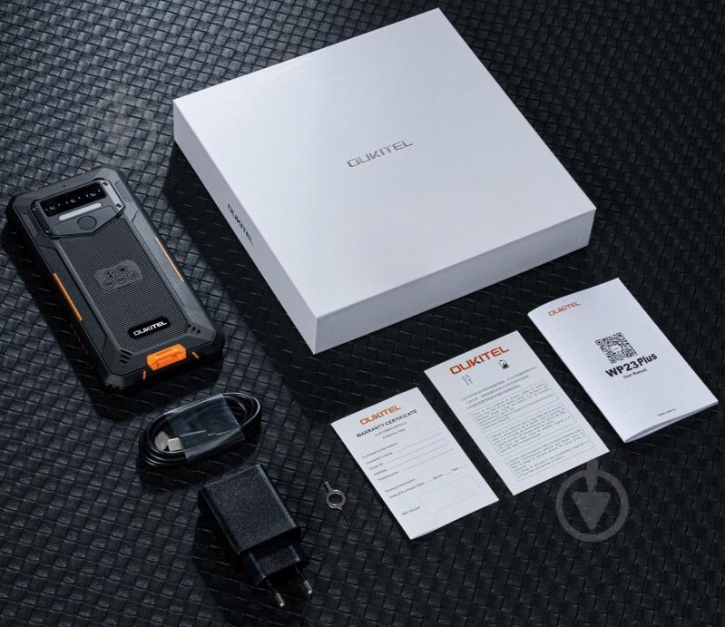 Смартфон Oukitel WP23 Plus 4/128GB black/orange (WP23_Plus_4_128_OR) - фото 7