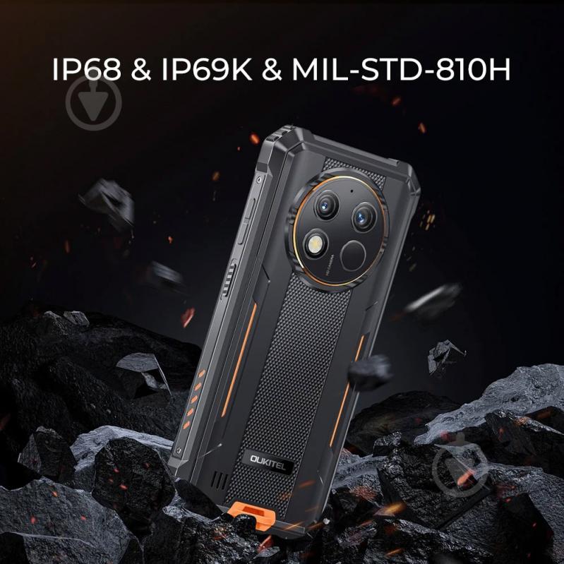 Смартфон Oukitel WP28E 4/64GB black/orange (WP28E_OR) - фото 10