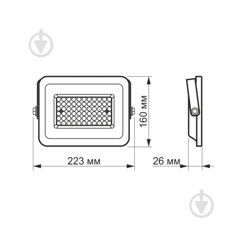 Прожектор Videx LED F2e 50 Вт IP65 белый 26331 - фото 4