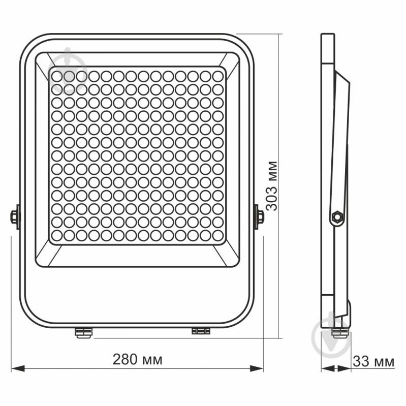 Прожектор Videx LED Premium F2 150 Вт IP65 серый 26172 - фото 4