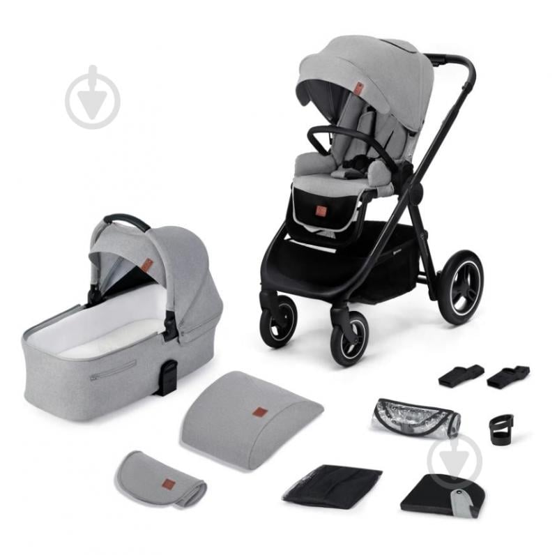 Коляска универсальная 2 в 1 Kinderkraft Everyday Light Gray KSEVER00LGR2000 - фото 2