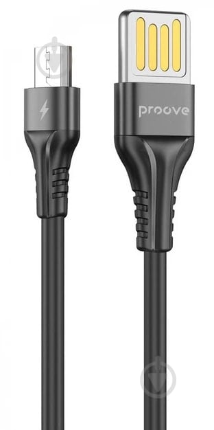Кабель Proove Double Way Silicone Micro USB 2.4A 1 м черный (CCDS20001301) - фото 1