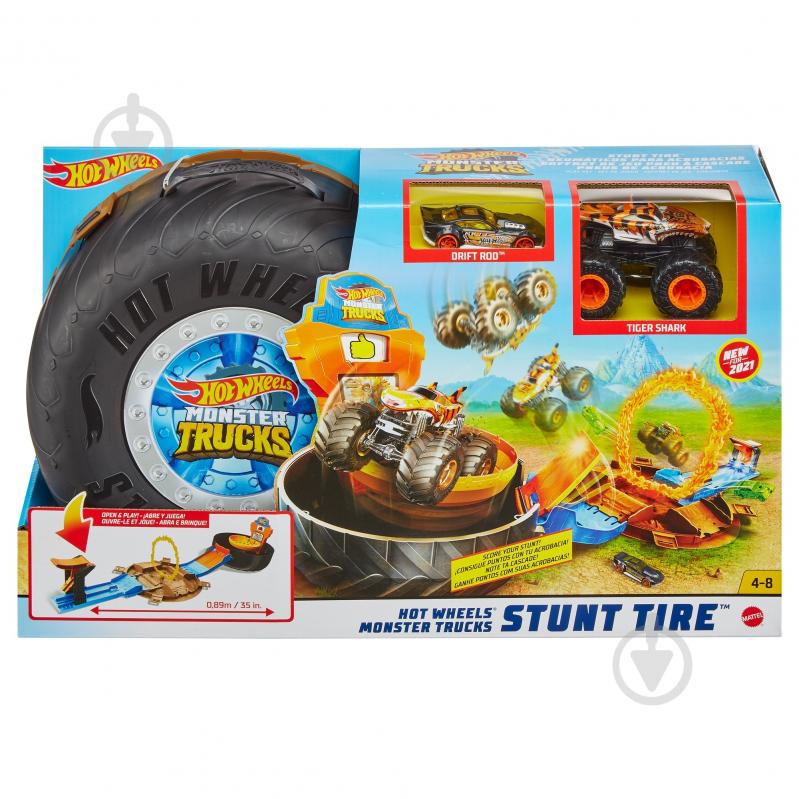 Трек Hot Wheels "Трюки в шине" серии "Monster Trucks" GVK48 - фото 8