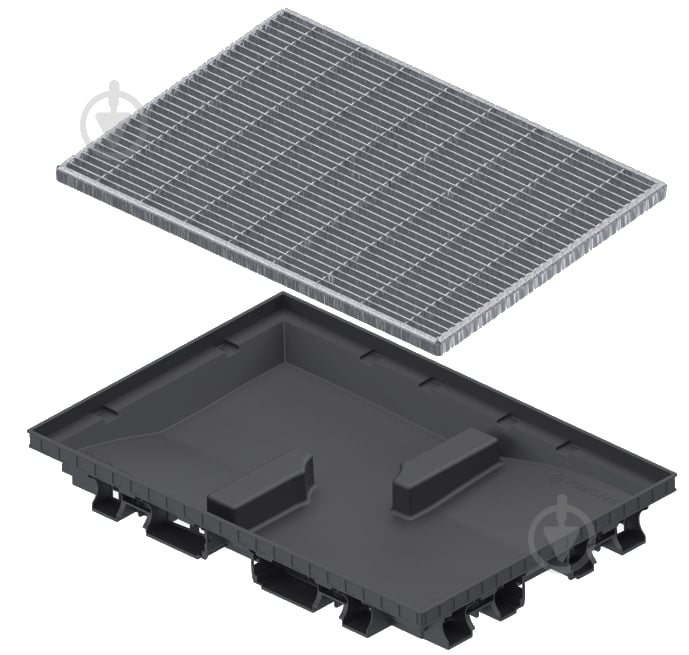 Поддон пластиковый Vodaland Step 600х400x70 мм с решеткой - фото 2