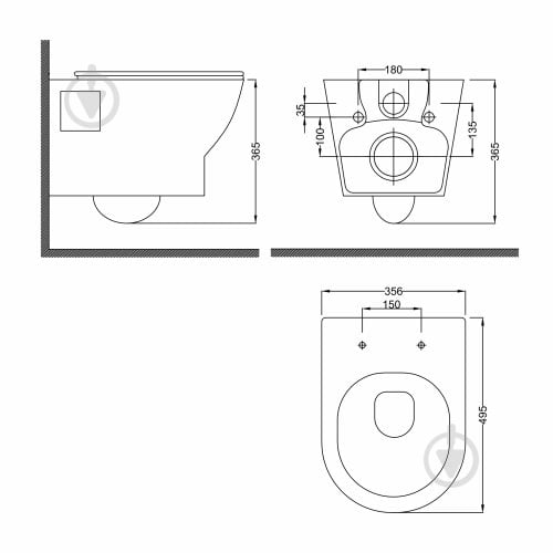 Унитаз подвесной RJ FEEL Rimless - фото 2