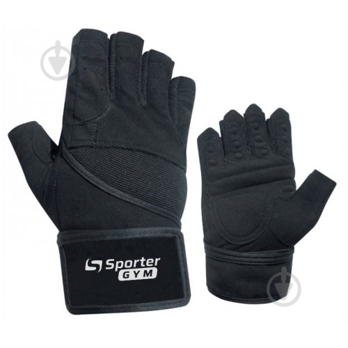 Перчатки для фитнеса Sporter MFG-222.7 B р. M черный - фото 1